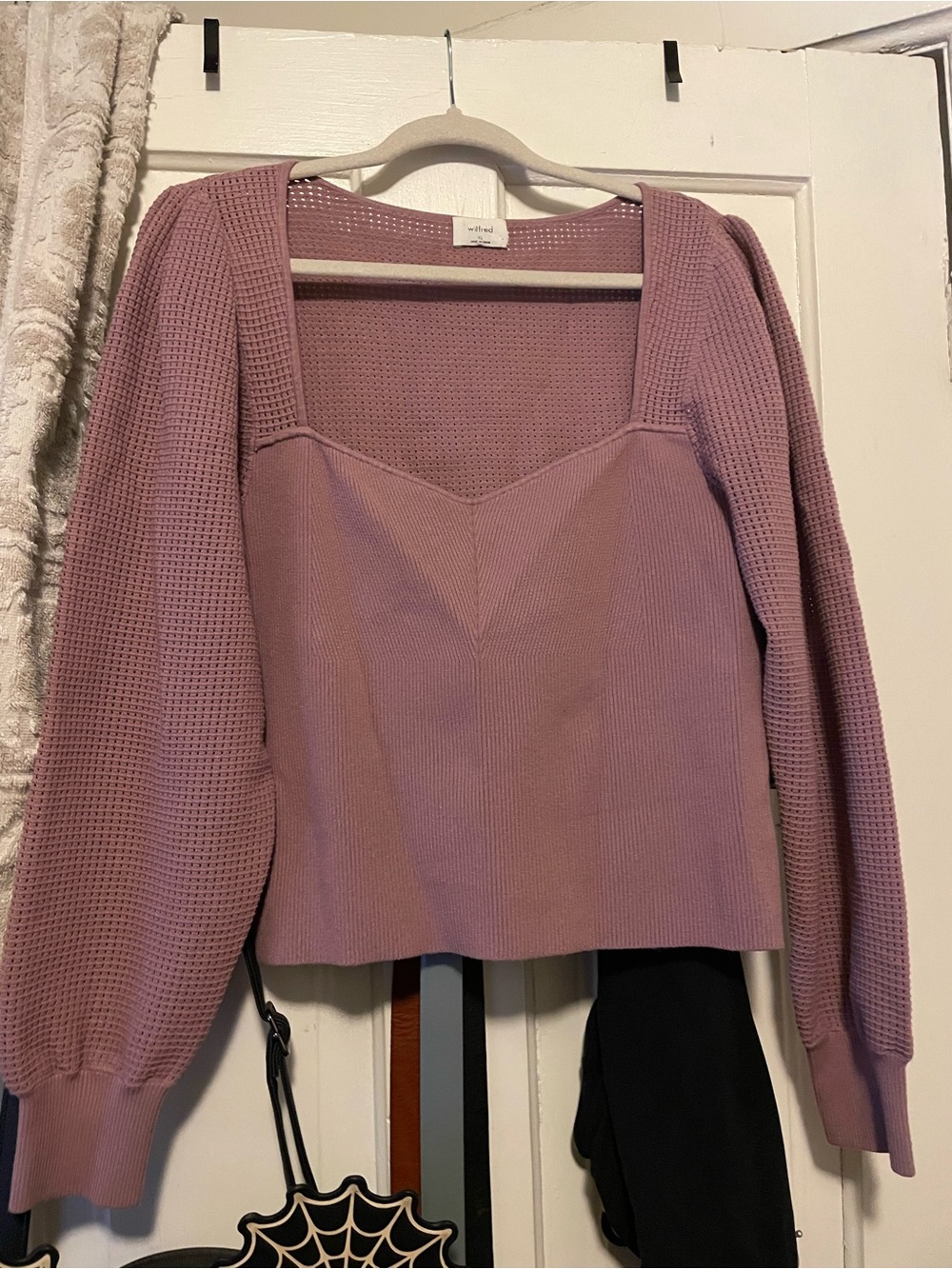 Aritzia Wilfred Knit Long Sleeve Top - Dusty Rose